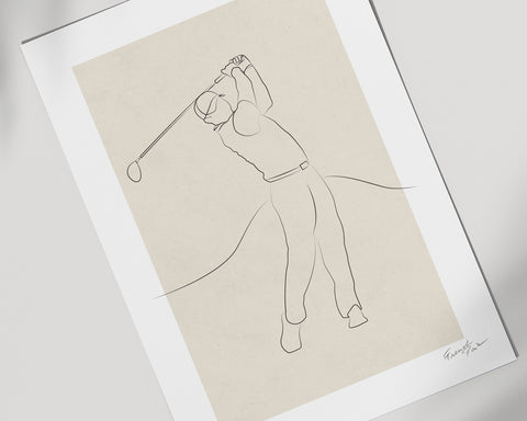 Affiche Golf minimaliste