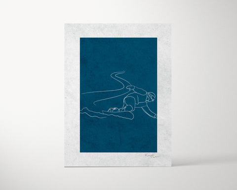 Affiche Snowboard minimaliste
