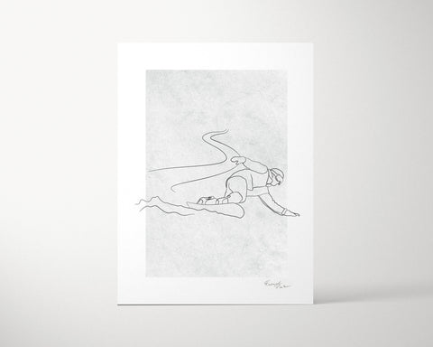 Affiche Snowboard minimaliste