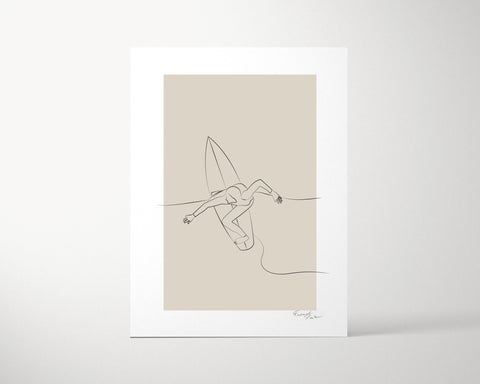 Affiche Surfer minimaliste