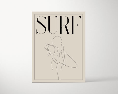 Affiche SURF minimaliste