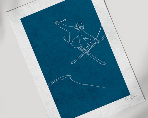 Affiche Ski minimaliste