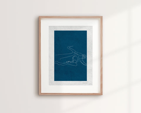Affiche Snowboard minimaliste