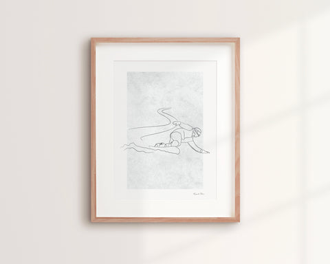 Affiche Snowboard minimaliste