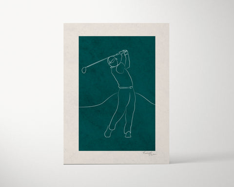 Affiche Golf minimaliste