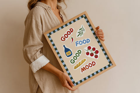 Good Food Good Mood - Fond beige