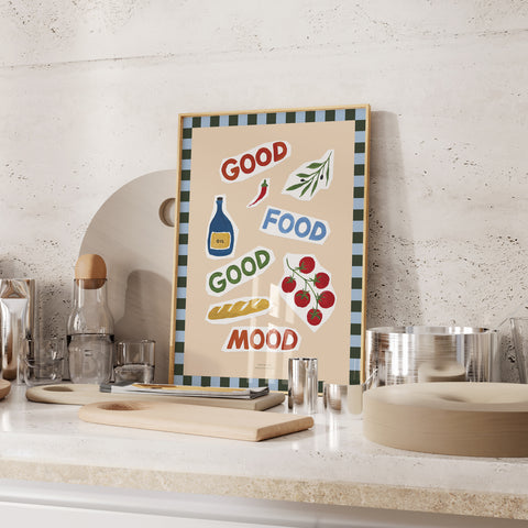 Good Food Good Mood - Fond beige