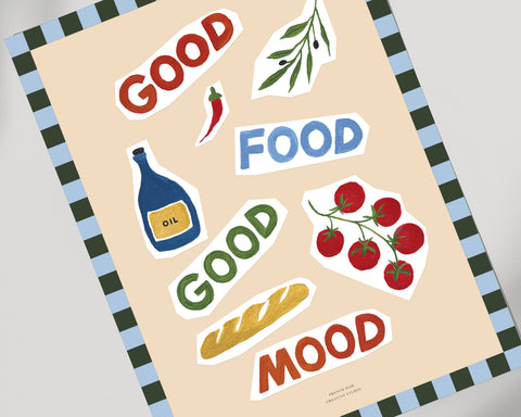 Good Food Good Mood - Fond beige