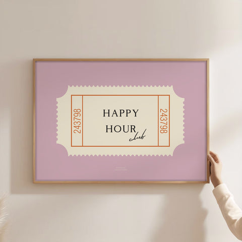 Happy Hour Club - Fond rose