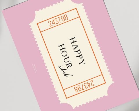 Happy Hour Club - Fond rose