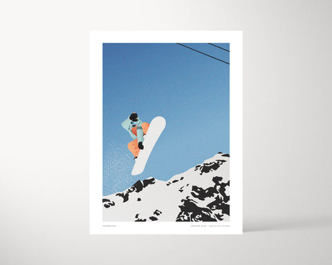 Affiche Snowboard retro
