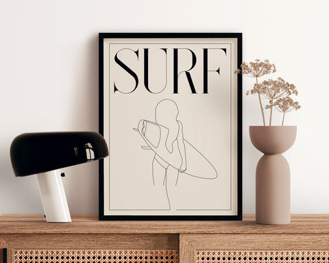 Affiche SURF minimaliste