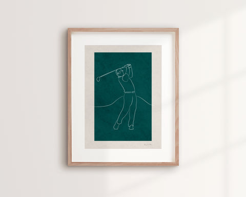 Affiche Golf minimaliste
